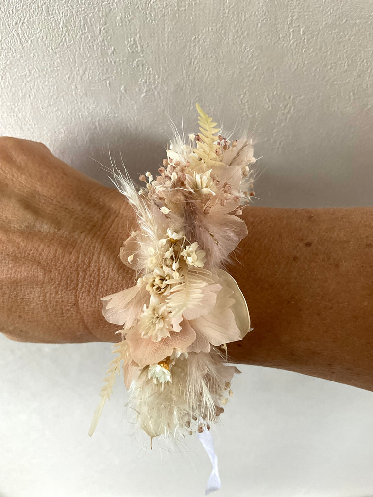 Trockenblumen Armband Horentsie Hochzeit