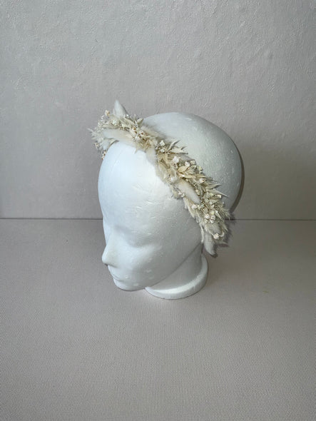 Trockenblumen Haarspange white Hochzeit
